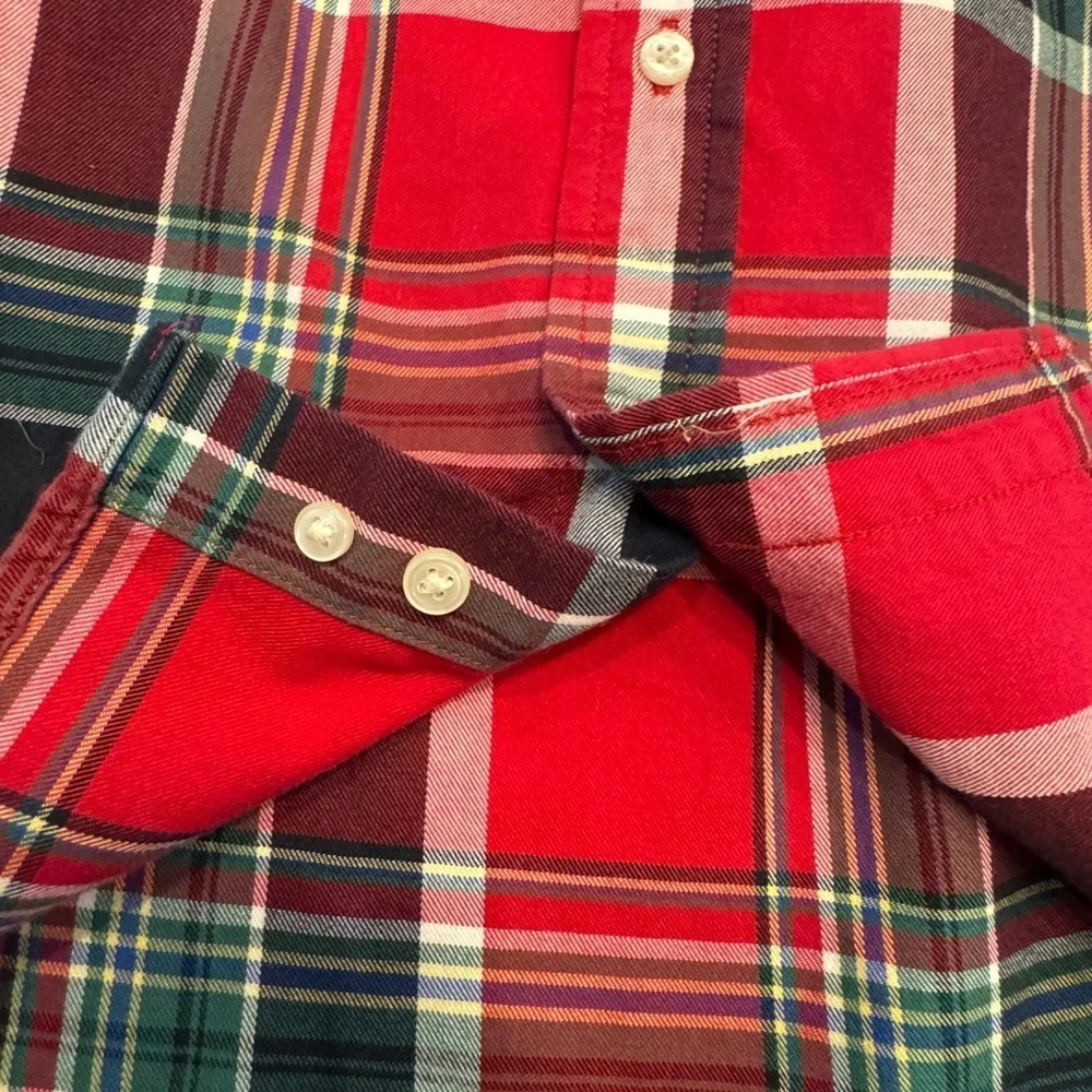 Ralph Lauren Boys Size 5 Red Plaid Button Down Shirt